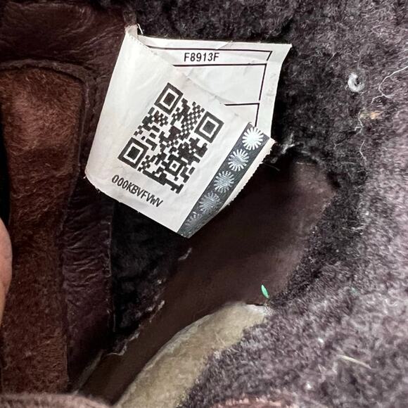 UGG Women's Jena Fashion Boots in Brown Leather Women's Size 8 - Picture 13 of 16